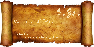Vaszi Zsófia névjegykártya