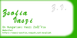 zsofia vaszi business card